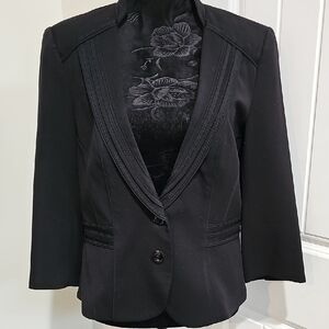 WHBM Elegant Black Women's Blazer, Size 8